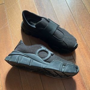 Ferragamo black sneakers size 8